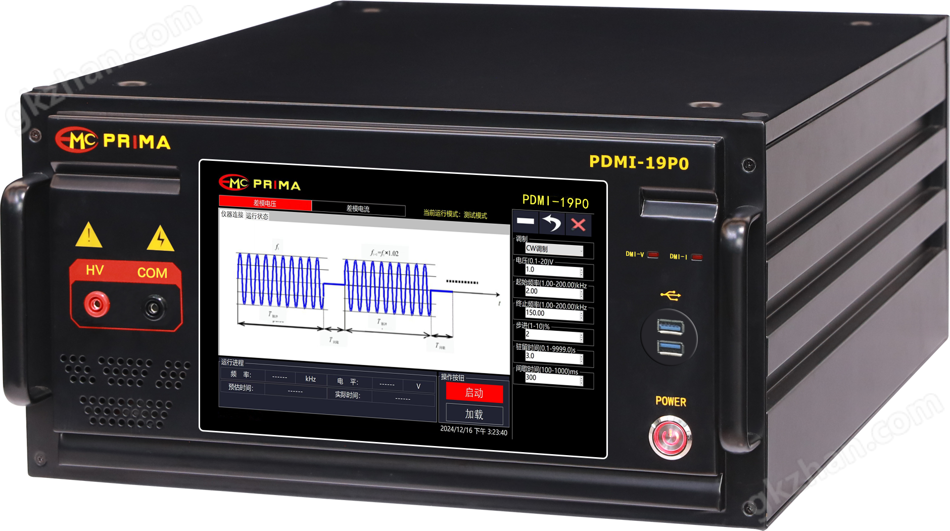 Low frequency conduction differential mode interference generator